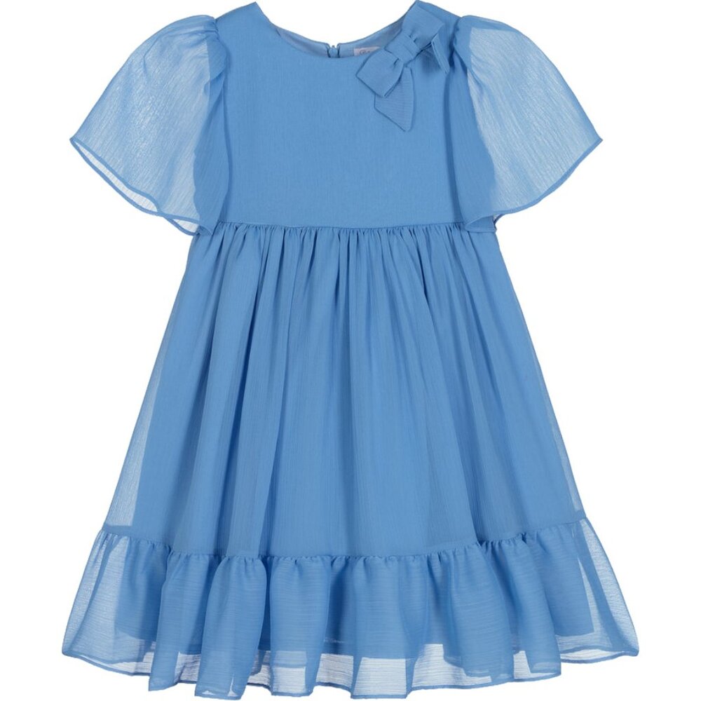 Patachou ! PRINCESS CHARLOTTE STYLE, Chiffon Dress in Cornflower Blue( 3YRS)